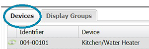 Devices Tab