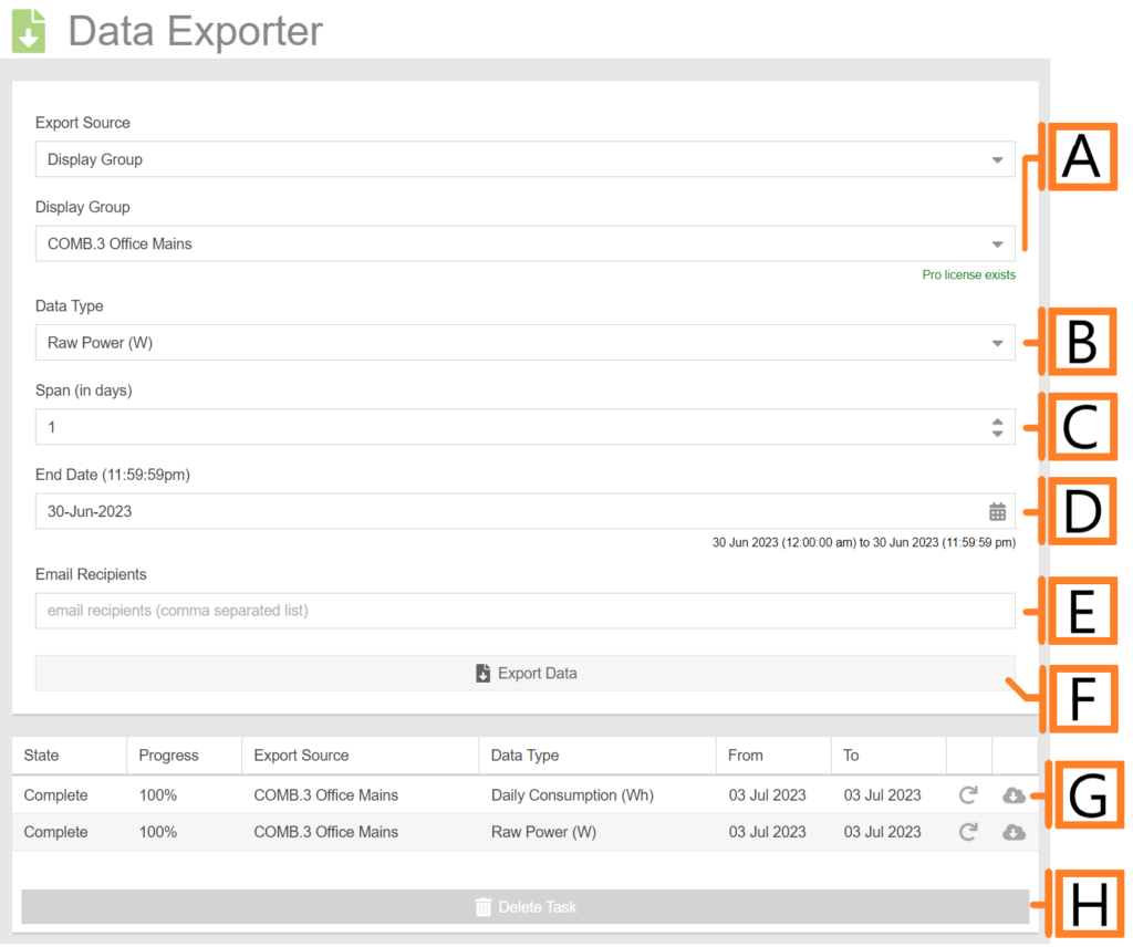Data Export Tool