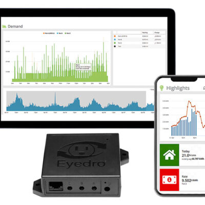 Eyedro E5B-EW-E3-SUB power monitor for business and industrial three phase power.
