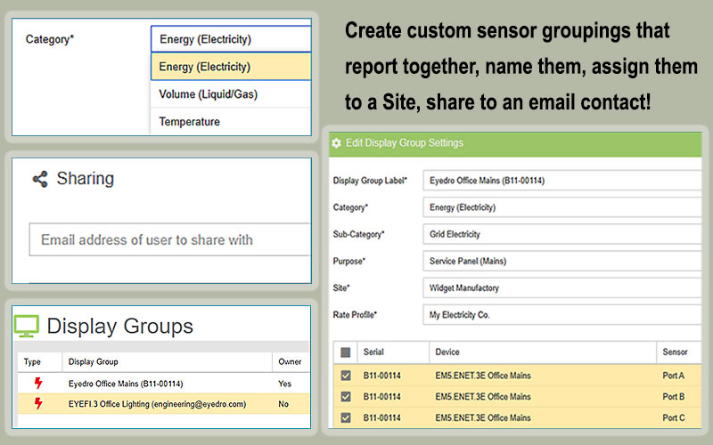 MyEyedro V5 Display Group Configuration