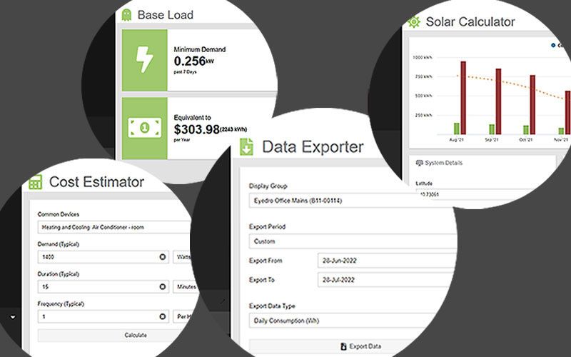 MyEyedro cloud software version 5 Tools menu overview