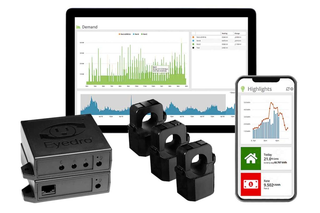 Eyedro ethernet-wireless mesh business energy monitor model E5B-M-GWE3
