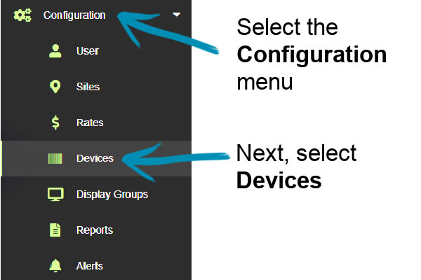 MyEyedro Configuration menu 