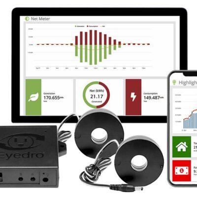 EYEDRO-HOME residential electricity monitor for grid power and solar