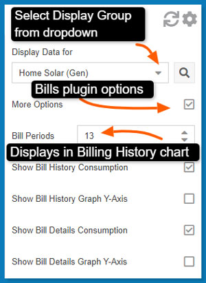 Bills plugin Options panel