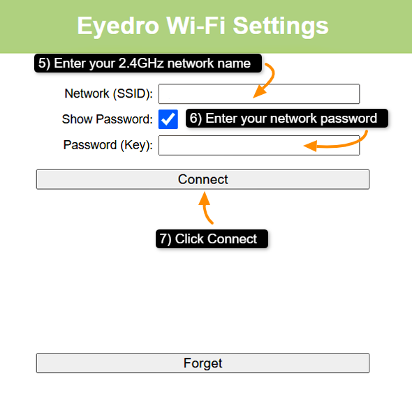 Switching from Ethernet to WIFi with the Browse feature in MyEyedro Step 5