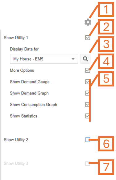 MyEyedro Utility Dashboard Plugin Options