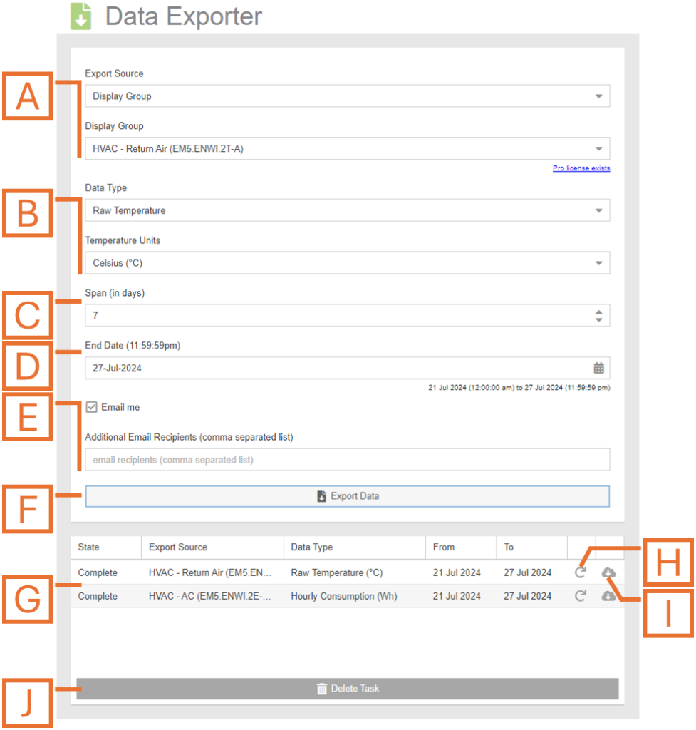 MyEyedro Data Exporter Tool Screenshot