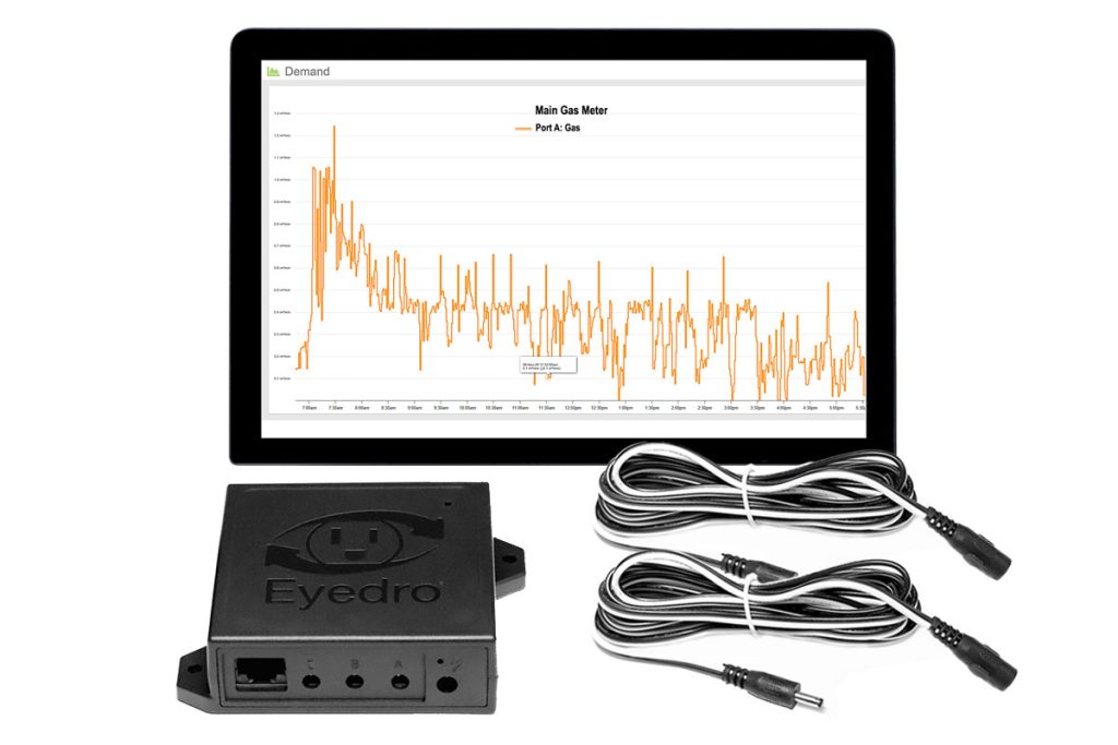 Eyedro water or gas meter with Ethernet and WiFi connectivity