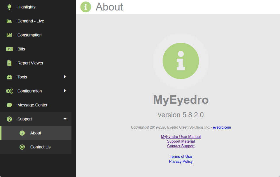 MyEyedro About Plugin