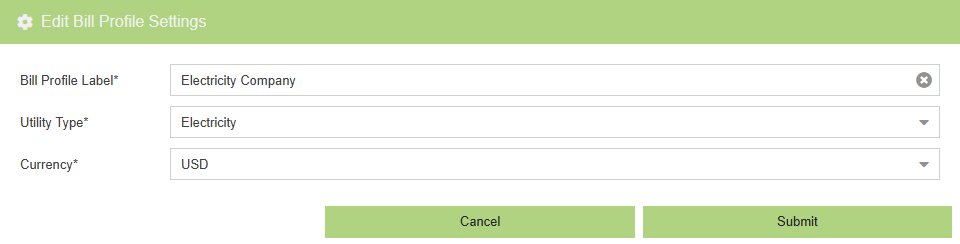 Example Electricity Bill Profile