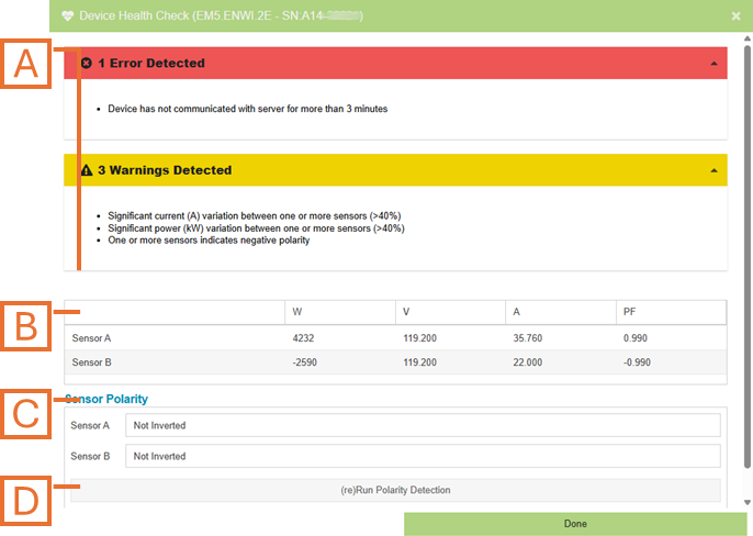 Health Check - Single-Phase Electricity Monitors