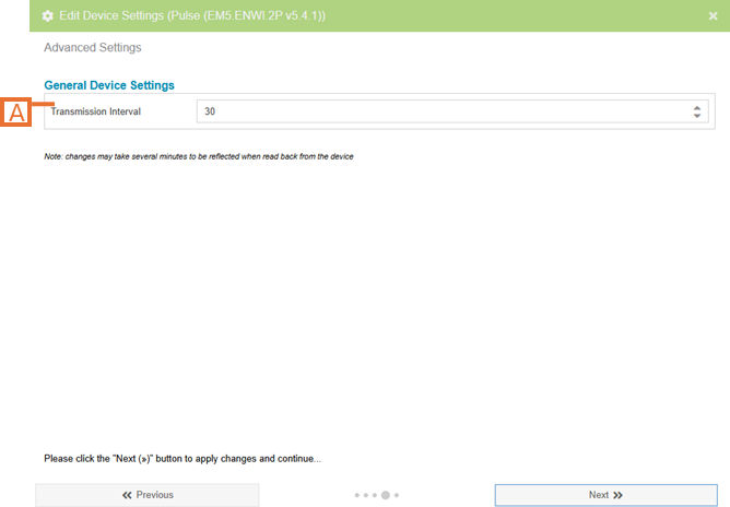 Pulse Monitor Settings - Advanced Settings Page