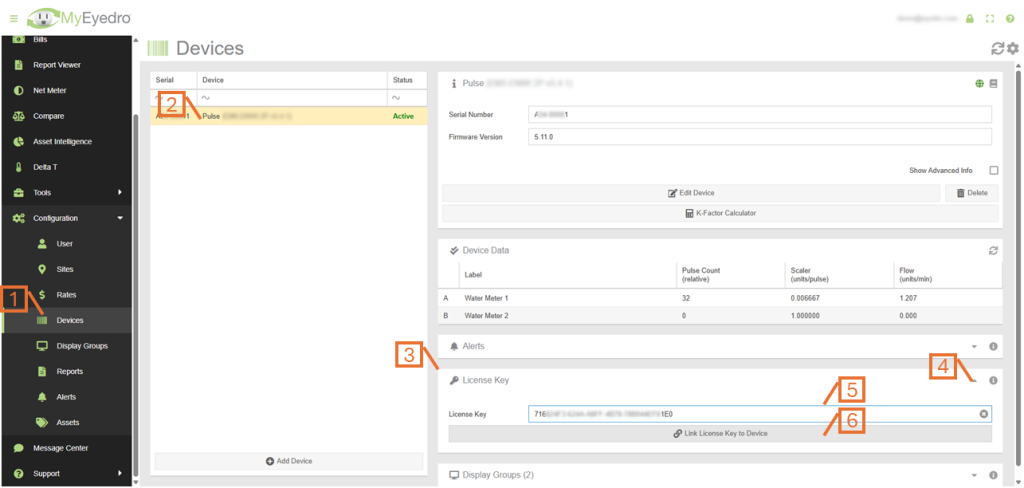 Device Config: Add License Key